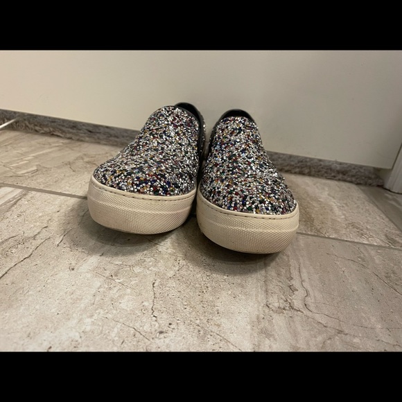 Steve Madden multi colored jeweled slide on shoes - Picture 2 of 4